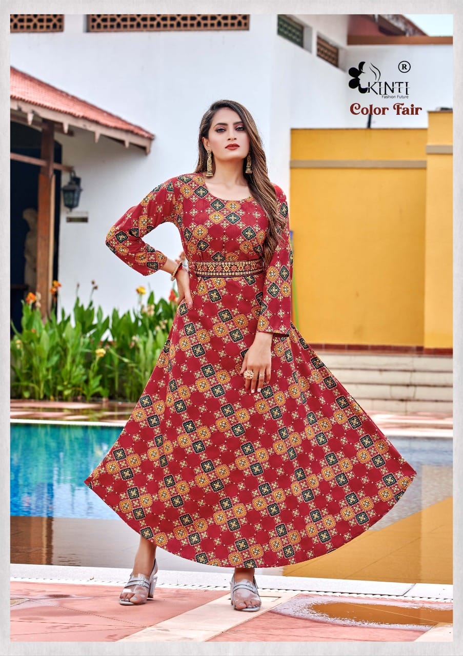 Kinti Color Fair Fancy Wholesale Party Wear Anarkali Kurtis